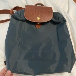 Authentic Longchamp le pliage backpack Grey